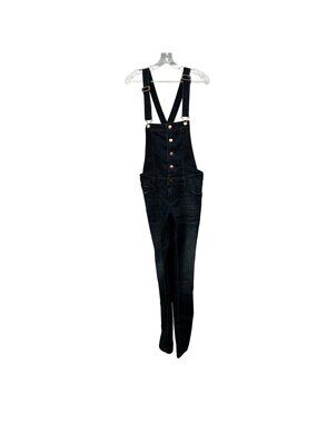 Tinseltown Womens Denim Overalls Dark Wash Skinny Leg Blue Size Small